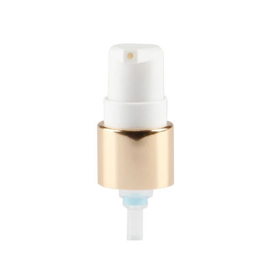 Bomba de Loção Cosmética Dourada de Luxo com Atuador Branco para Frascos de Skincare