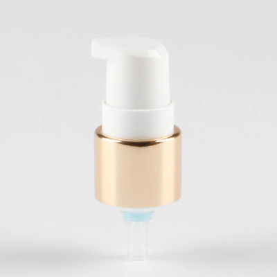 Bomba de Loção Cosmética Dourada de Luxo com Atuador Branco para Frascos de Skincare