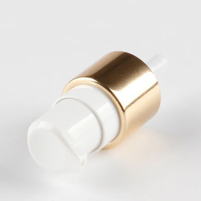 Bomba de Loção Cosmética Dourada de Luxo com Atuador Branco para Frascos de Skincare