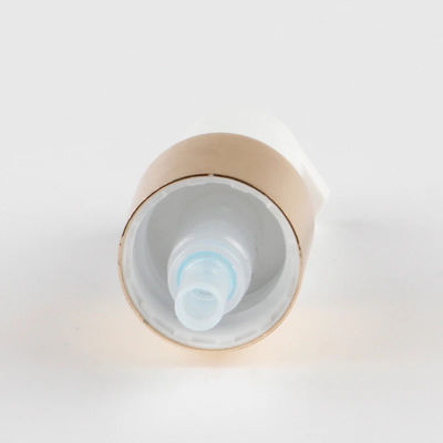 Bomba de Loção Cosmética Dourada de Luxo com Atuador Branco para Frascos de Skincare