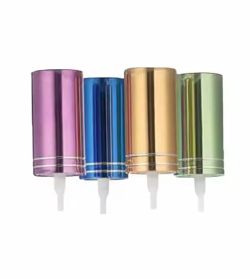 Pulverizador de névoa fina de alumínio-plástico 18/410 para garrafas de perfumes de cores vibrantes