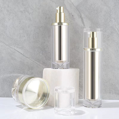 Sprayer de gatilho mini acrílico de ouro leve com distribuidor de bomba elegante e comprimento de tubo personalizável para embalagens de cuidados com a pele