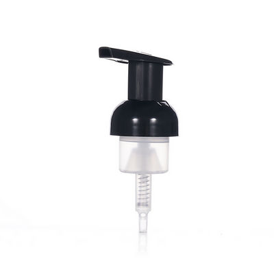 Dispensador de bomba de espuma negra para limpiador facial y botellas de cosméticos