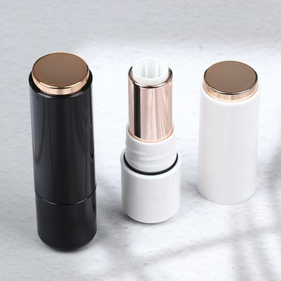Tubos redondos de batom de plástico 3.5g para design de electroplating cosmético em qualquer cor