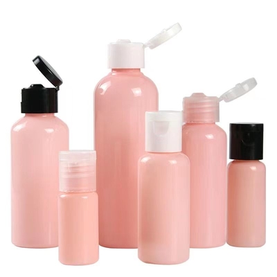 Garrafa de plástico PET de 50 ml com tampa de parafuso de várias cores para líquido
