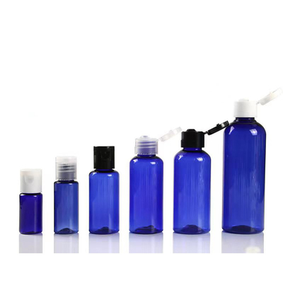 Garrafa de plástico PET de 50 ml com tampa de parafuso de várias cores para líquido