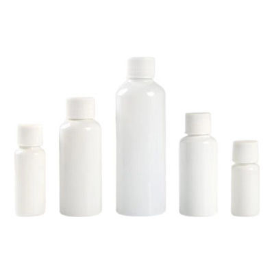 Garrafa de plástico PET de 50 ml com tampa de parafuso de várias cores para líquido