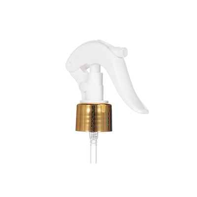 Fecho de alumínio dourado 24 / 410 Mini pulverizador de gatilho de plástico usado para limpeza