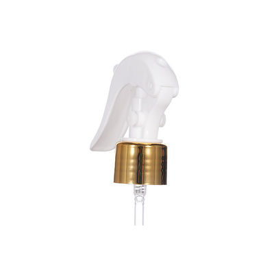 Mini pulverizador de gatilho de colarinho de alumínio de ouro com 24/410 28/410 tamanho do pescoço para distribuição de névoa fina