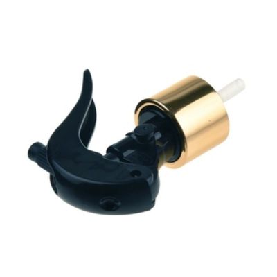 Mini pulverizador de gatilho de colarinho de alumínio de ouro com 24/410 28/410 tamanho do pescoço para distribuição de névoa fina