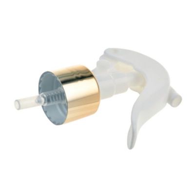 Mini pulverizador de gatilho de colarinho de alumínio de ouro com 24/410 28/410 tamanho do pescoço para distribuição de névoa fina