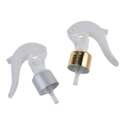 Mini pulverizador de gatilho de colarinho de alumínio de ouro com 24/410 28/410 tamanho do pescoço para distribuição de névoa fina
