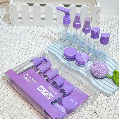 Estampagem a Quente Botão de Plástico de 50 ml para Colorido Personalizado Kit de Viagem de Cuidado da Pele