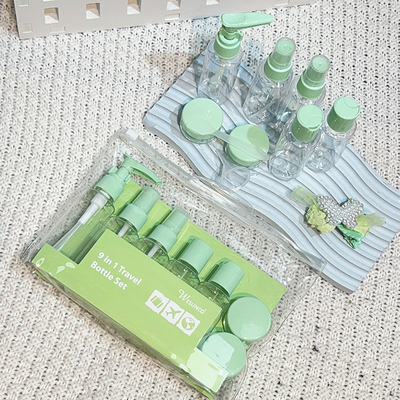 Estampagem a Quente Botão de Plástico de 50 ml para Colorido Personalizado Kit de Viagem de Cuidado da Pele