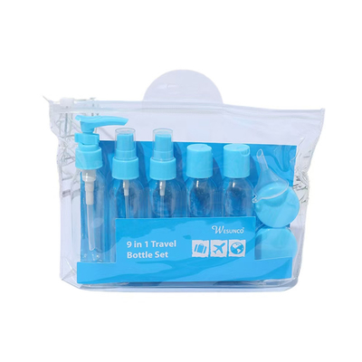 Colarinho de plástico 50ml Conjunto de viagem personalizado para produtos essenciais de cuidados com a pele