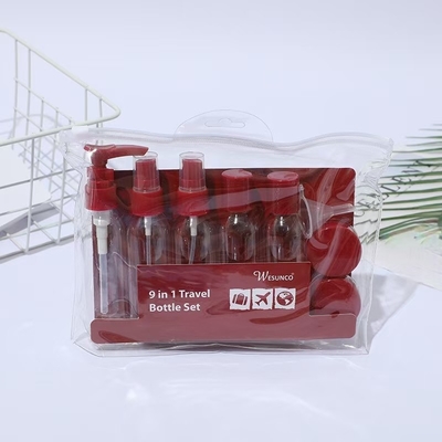 Colarinho de plástico 50ml Conjunto de viagem personalizado para produtos essenciais de cuidados com a pele