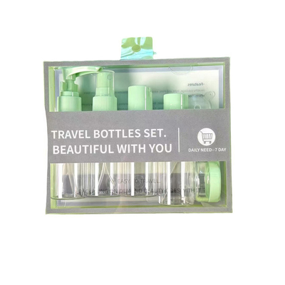 Conveniente de transportar 8 peças de garrafas de viagem de 50 ml com material de corpo de plástico