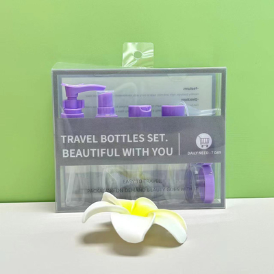 Conveniente de transportar 8 peças de garrafas de viagem de 50 ml com material de corpo de plástico