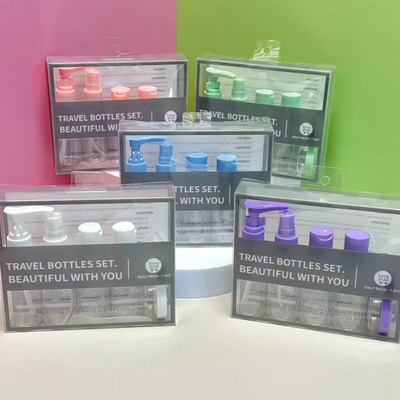 Conveniente de transportar 8 peças de garrafas de viagem de 50 ml com material de corpo de plástico