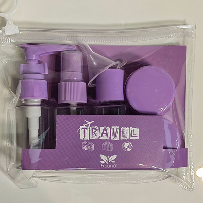 Opção de logotipo personalizado 6 peças frasco de viagem de cuidados com a pele conjunto para o pacote de lavagem