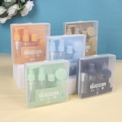 Voguish Design 7 peças de plástico de viagem 50ml frasco conjunto usado para o pacote de cuidados pessoais