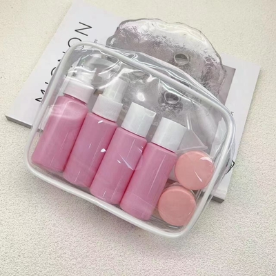 Conjunto de garrafas de viagem de plástico de 50 ml com aparência luxuosa