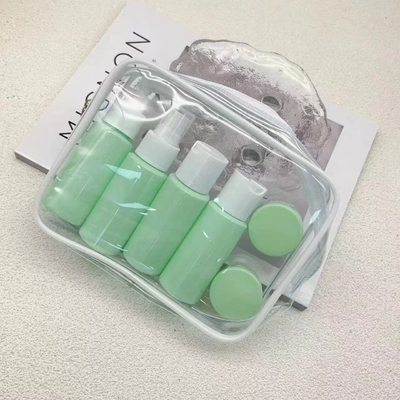 Conjunto de garrafas de viagem de plástico de 50 ml com aparência luxuosa