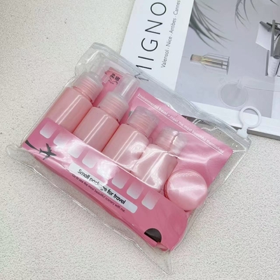 Conjunto de garrafas de viagem de plástico de 50 ml com aparência luxuosa