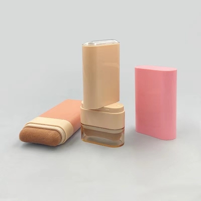 Customizado 20G plástico Blush Stick recipiente vazio de ambos os lados desodorante e escova