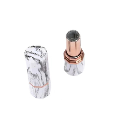 Elegante Sexangle plástico lápis de lábio Casas vazios recipiente cosmético em preto ou branco