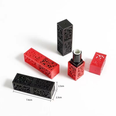 Forma quadrada Vermelho Preto Lípidos vazios Tubos de escultura ocos