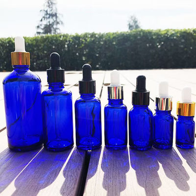 Garrafa de óleo essencial de vidro de 30 ml, 50 ml e 100 ml - Matt Blue reciclável