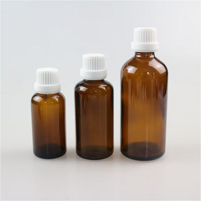 Garrafa de vidro de âmbar de 10 ml a 100 ml para óleos essenciais