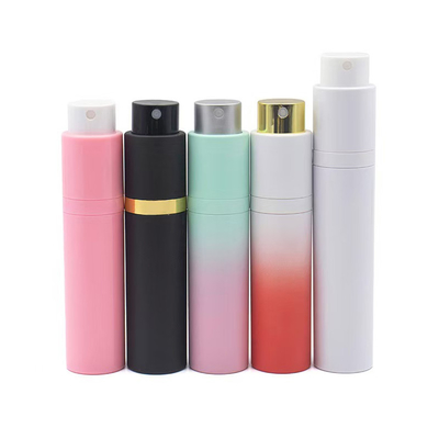 Caneta de pulverização vazia portátil de 10ml 15ml e 20ml para perfume de cores personalizadas com gradiente