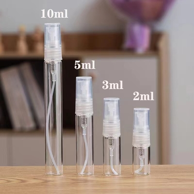 2ML 3ML 5ML & 10ML Vidro Vazio Spray de Perfumes recipiente de amostra com pulverizador de plástico
