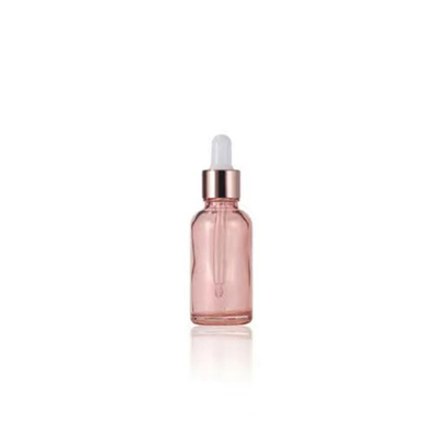 Frasco conta-gotas de vidro rosa para óleo essencial de 10ml-100ml