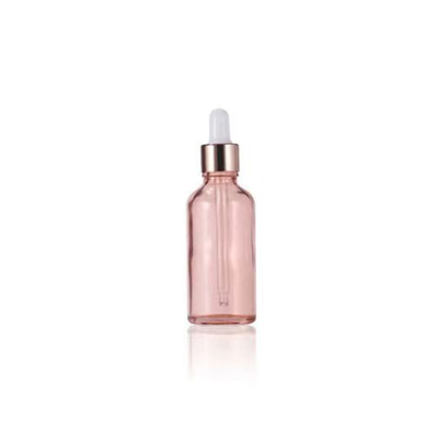 Frasco conta-gotas de vidro rosa para óleo essencial de 10ml-100ml