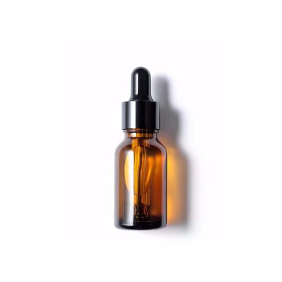 Frasco de óleo essencial de vidro âmbar de 10ml com tampa conta-gotas