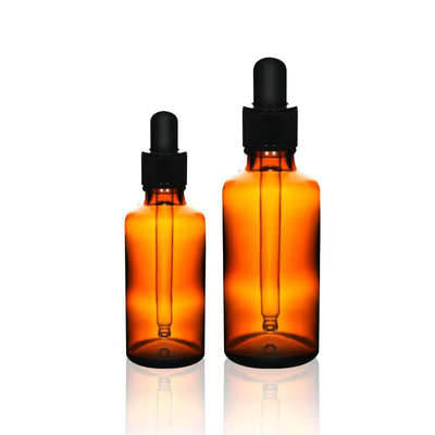 Frasco de óleo essencial de vidro âmbar de 10ml com tampa conta-gotas