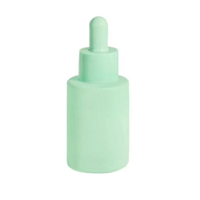 Embalagem de óleo essencial de vidro de ombro plano de 20 ml, 30 ml e 50 ml, personalizada, com tampa de gotero