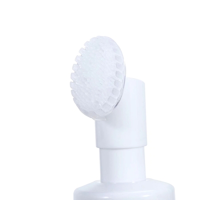 Bomba de espuma de plástico de 42 mm personalizada com escova de silicone para limpeza