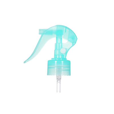 Pulverizador de gatilho mini 24/410 de plástico azul transparente utilizado na vedação de garrafas