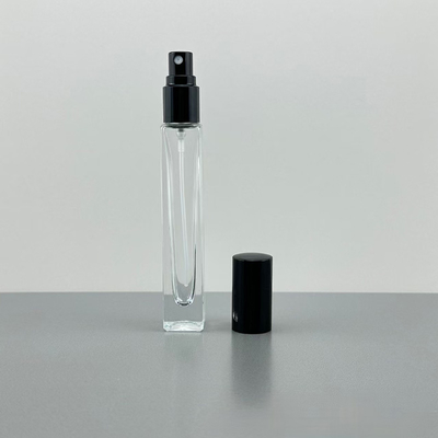 Garrafa de perfume de vidro de 10 ml personalizada com bomba de pulverização e tampa superior