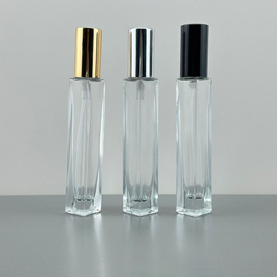 Garrafa de perfume de vidro de 10 ml personalizada com bomba de pulverização e tampa superior