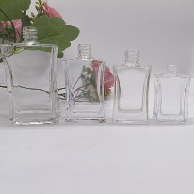 Garrafa de vidro personalizada de 20 ml, 30 ml e 50 ml com pulverizador de alumínio e tampa