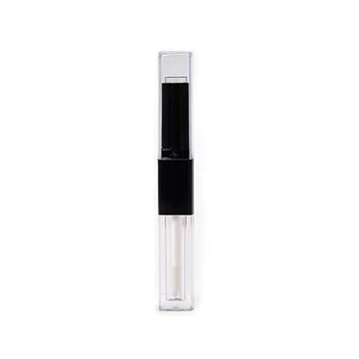 1.2ml e 2.5ml de plástico quadrado Slim Lip Gloss Tubos de cabeça dupla com cores personalizadas