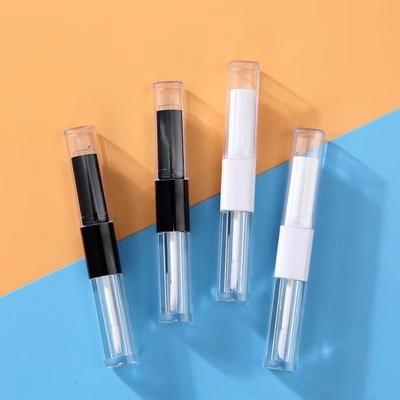1.2ml e 2.5ml de plástico quadrado Slim Lip Gloss Tubos de cabeça dupla com cores personalizadas