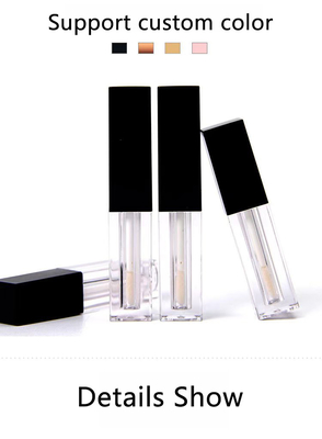 1.2 ml Capacidade de plástico de forma quadrada Gloss de lábio vazio recipiente de tubo para embalagem