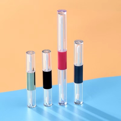 1 ml, 1,5 ml e 2,5 ml de recipientes de cabeça dupla personalizados para tubo de brilho labial vazio