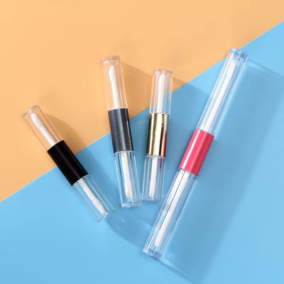 1 ml, 1,5 ml e 2,5 ml de recipientes de cabeça dupla personalizados para tubo de brilho labial vazio